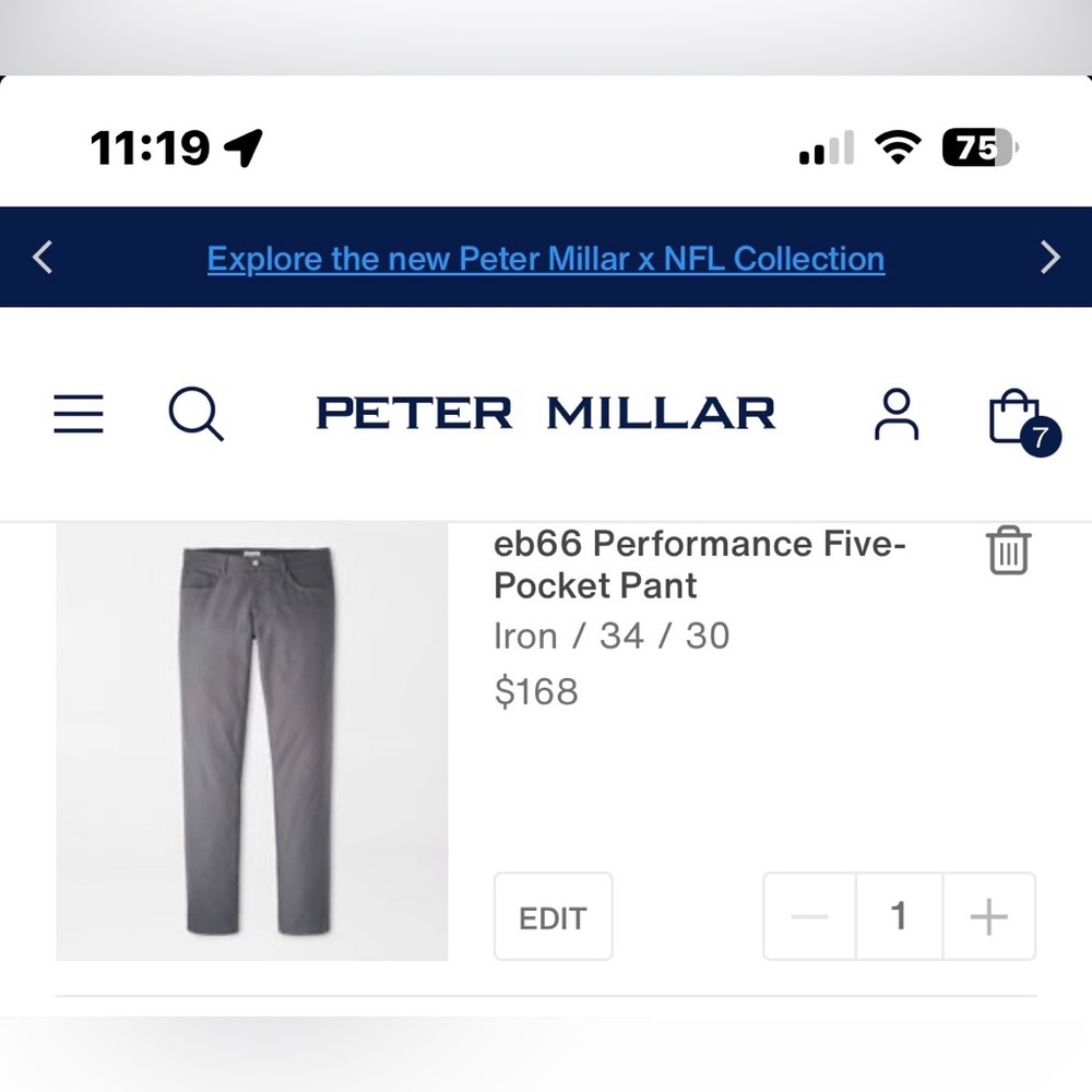 Peter Millar Gray Performance Chino Pants eb66 performance five-pocket pants
